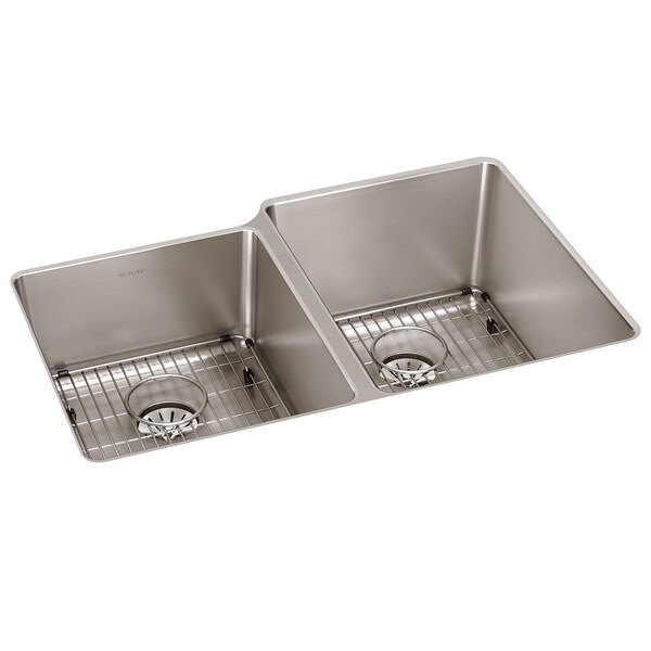 Lustertone Iconix 16Ga Ss 31.3X20.5X9 Double Undermt Sink W Perfectdrain
